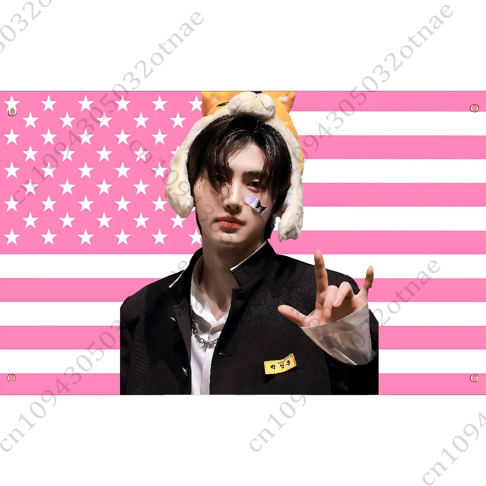 S-Sunghoons Hot Girls Kpop American Flag Tapestry Funny Banner For College Dorm Bedroom Outdoor Living Room Wall Art Decor Party