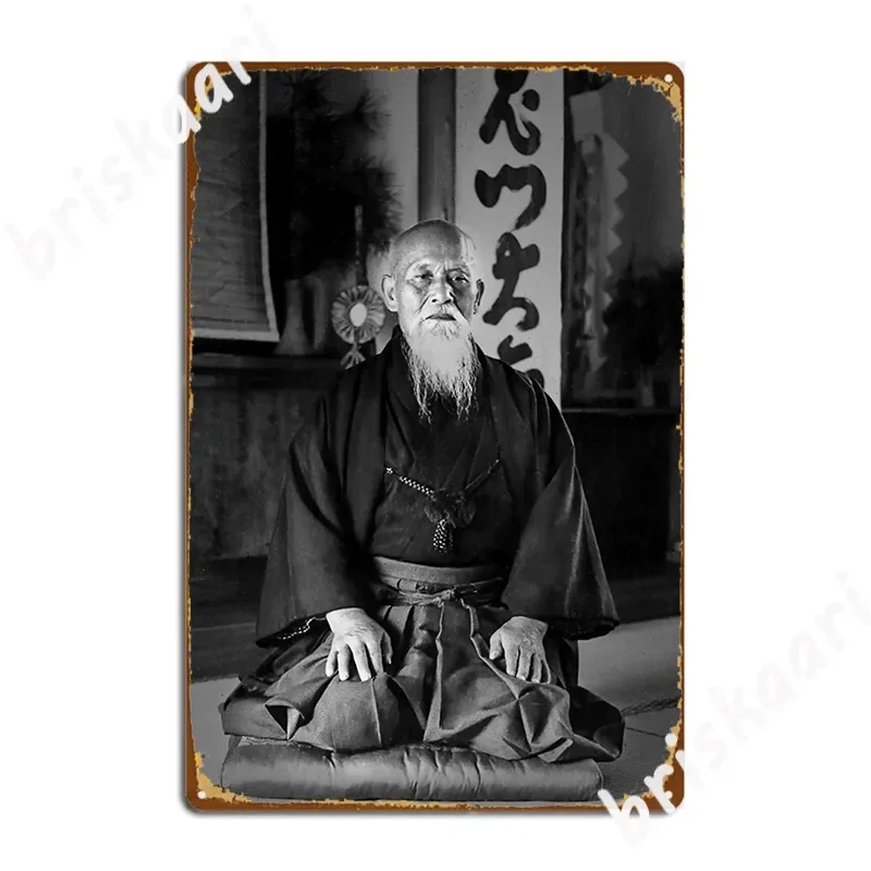Aikido O Sensei Ueshiba Metal Signs Decoration Painting Print Club Design Tin Sign Poster