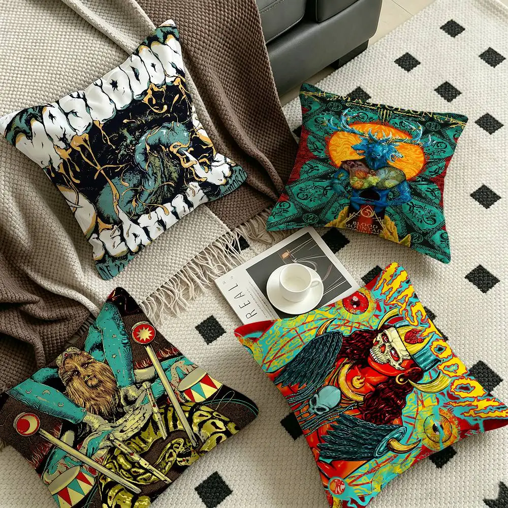 Heavy Metal Band M-Mastodon Office Cushion Pillowcase Car Cushion Cover45X45CM Lumbar Pillowcase Sofa Pillowcover
