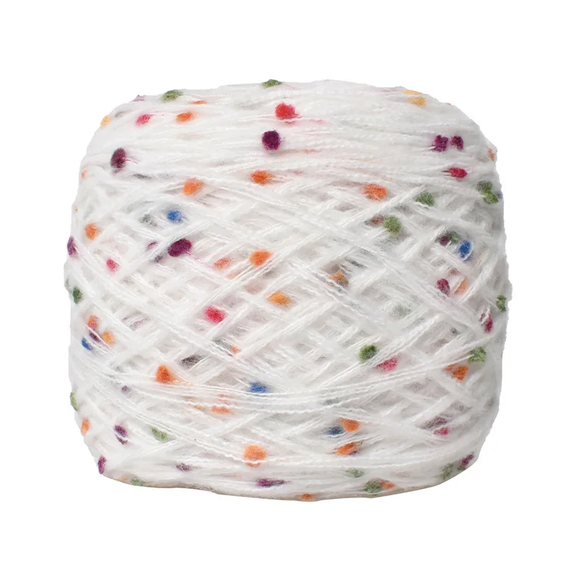 Mohair Rainbow Doudou Line Scarf Line Hand Mixed Line Handmade DIY Knitted Color Doudou Coarse Body Line