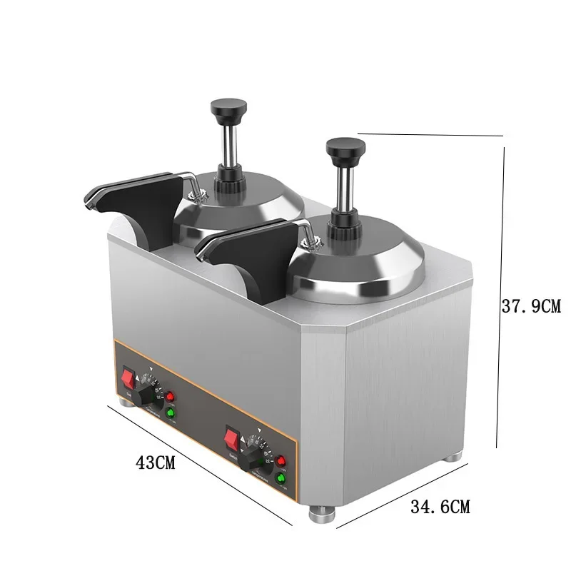 Commercial Sauce Warmer, Cheese Sauce Warmer, Pump-Style Dispenser, Self-Service Restaurant Chocolate Sauce Warmer