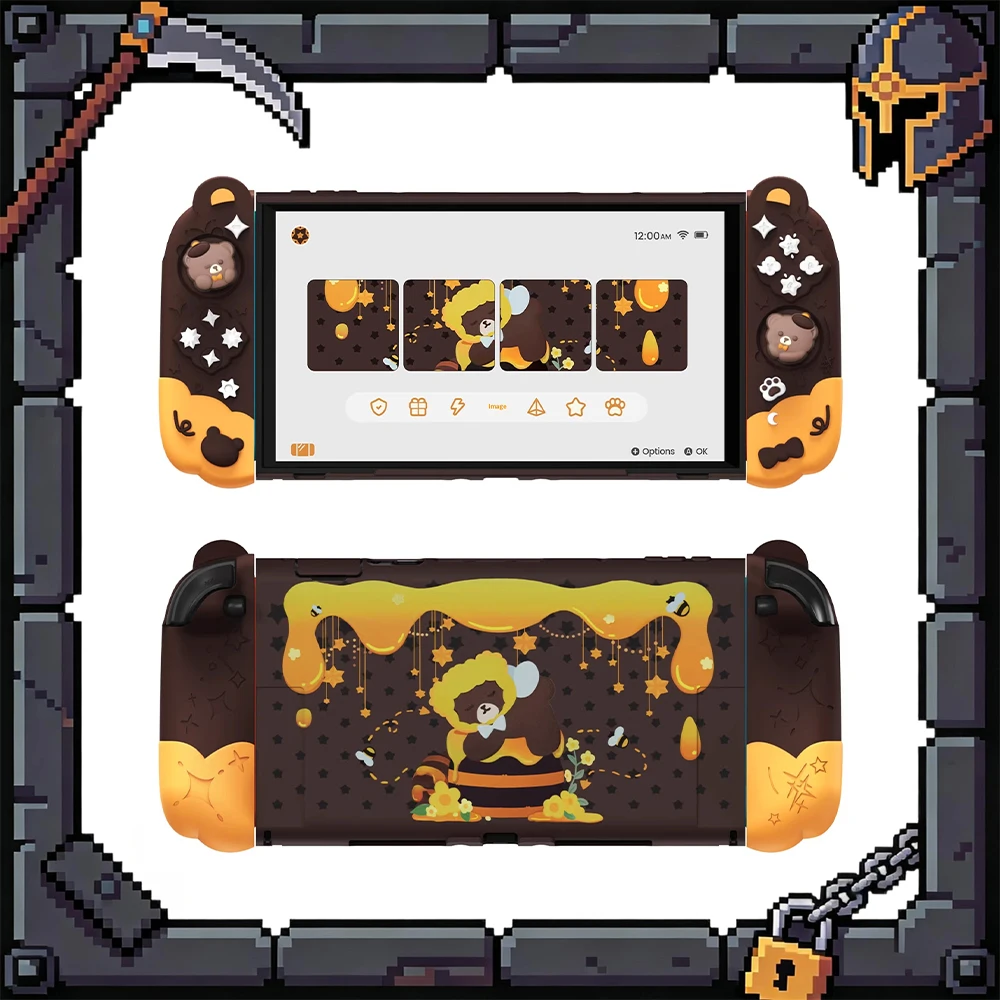 

Защитный чехол PlayVital Good Night Bear Game Player: полностью закрывающий корпус для портативной консоли