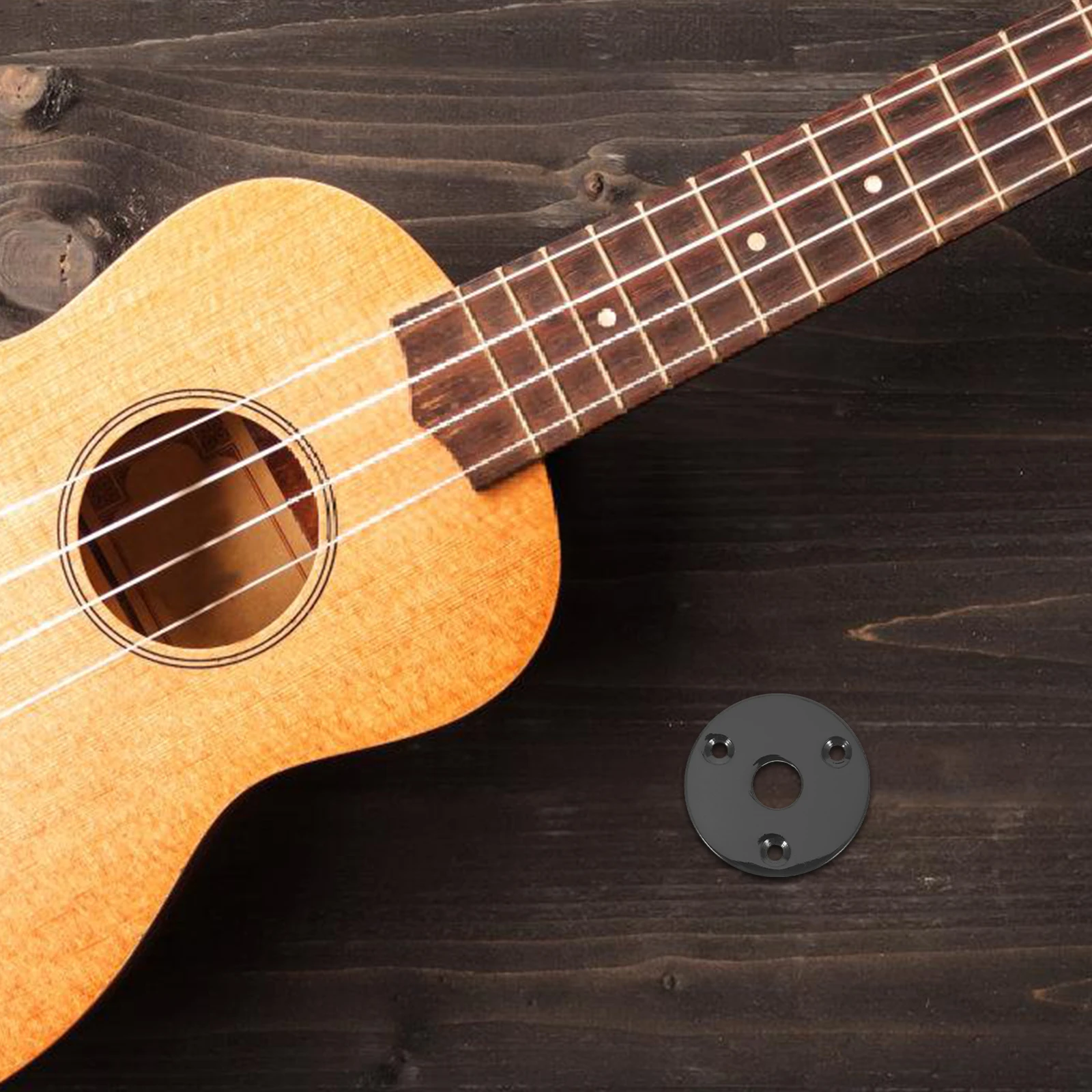 

1 1 4 Inch Indented Guitar Jack Plate Round Metal Output Input Pickup Socket Plate Mounting Screws Guitar Jack Plug