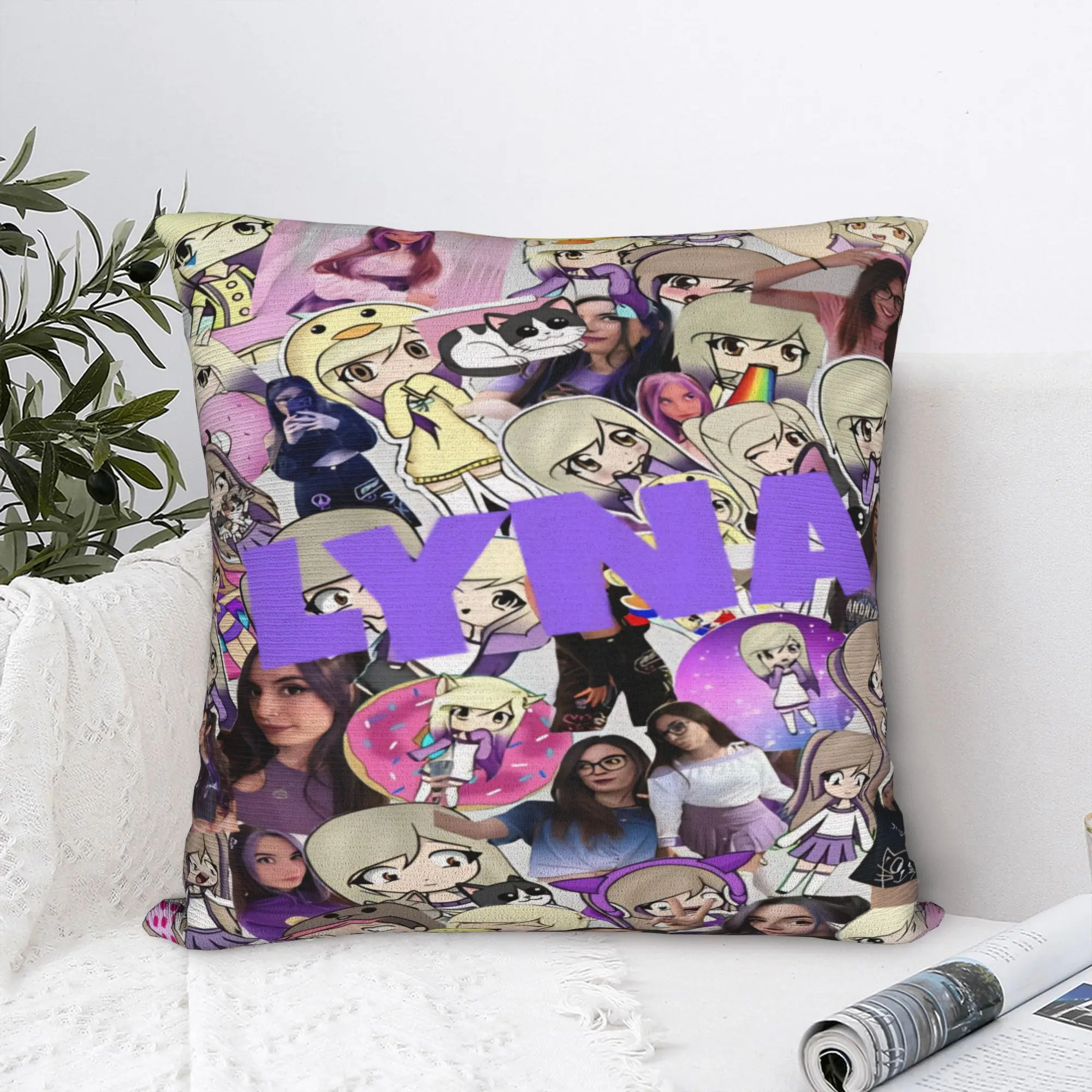 Car Decoration Dense Real Mix Collage Lyna Vallejos  Pillowcases Merch  Pillow Cover Zippered Multiple Sizes