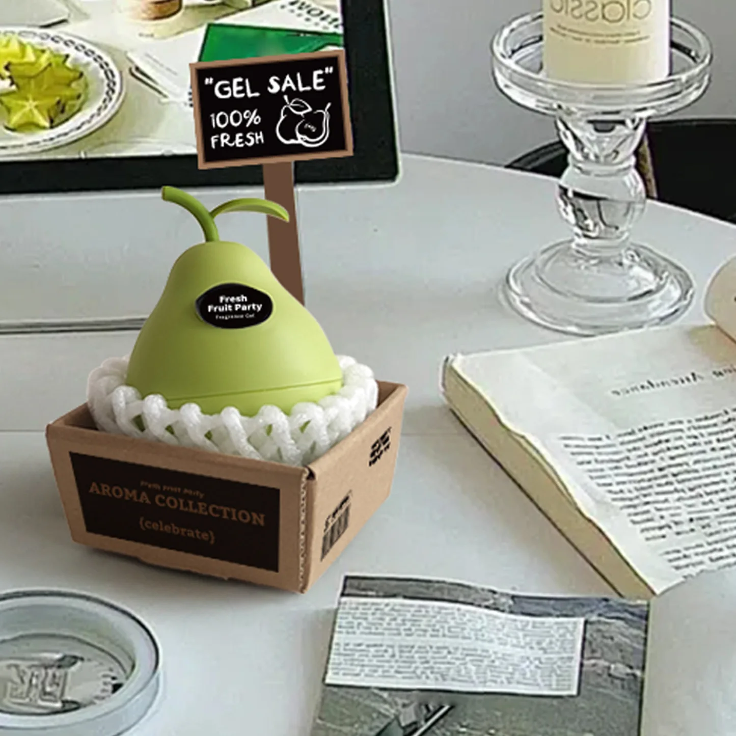 

Pear Fruit Flavor Car Aroma Diffuser Solid Car Decoration Toilet Aroma Diffuser Long-lasting Odor Removal Space Fragrance