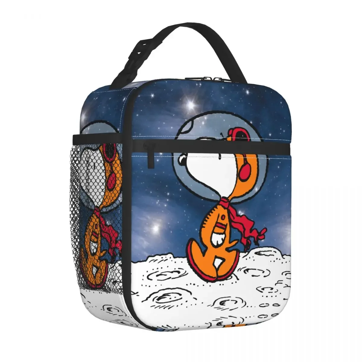 SPACE Snoopy Astronaut Cute Insulated Lunch Bag Leakproof Lunch Container Thermal Bag Tote Lunch Box Office Outdoor Men Women