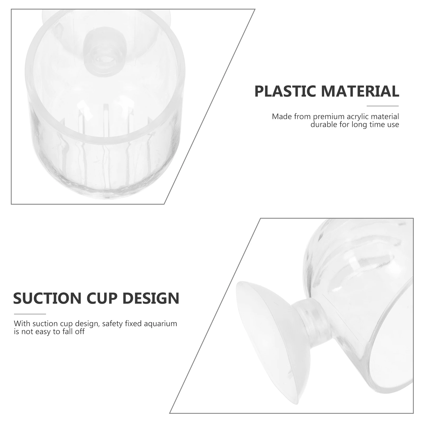 

4Pcs Acrylic Aquatic Plant Cups Fish Food Feeders Suction Fixed Aquarium Feeding Tools Freshwater Fish Tank Accessories