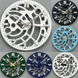 NH70 NH72 29mm black white green blue Hollowing Out Watch Dial and Hand Set green luminous Fit NH70 NH72 Movt