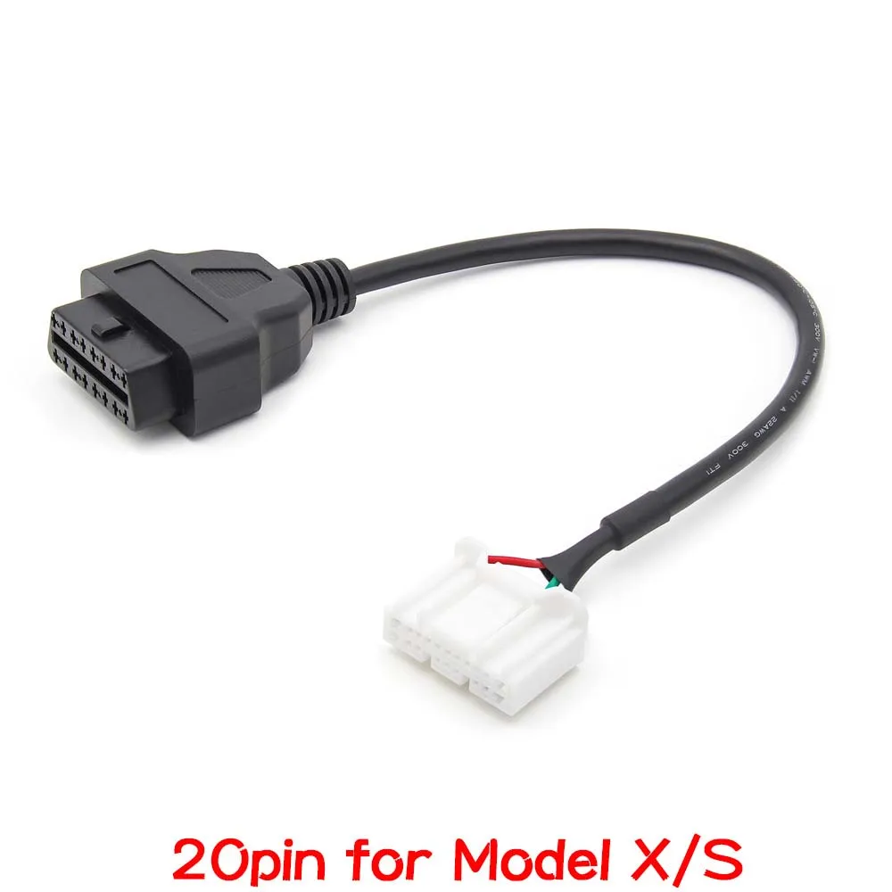 New 12Pin 20Pin 26Pin Male Female Connector for Tesla Model Y Model S/X Model 3 OBD2 16Pin Diagnostic Harness Electronic Cable