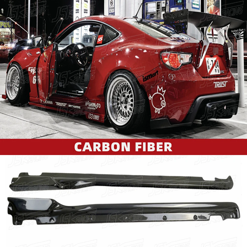 G R Bunny Carbon Fiber Side Skirts For Toyota Gt86 Ft86 Subaru Brz 2012-2015(JSKSRBZ12039)