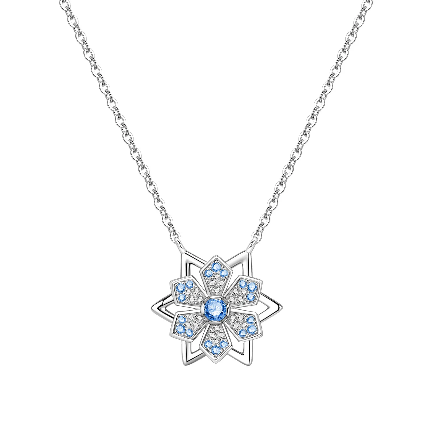 925 Sterling Silber Weihnachtsanhänger Halskette, Stechpalmenblatt-Schneeflocken-Charm-Halskette, Festlicher Weihnachtsschmuck, Geschenk für die Feiertage – Detail 6