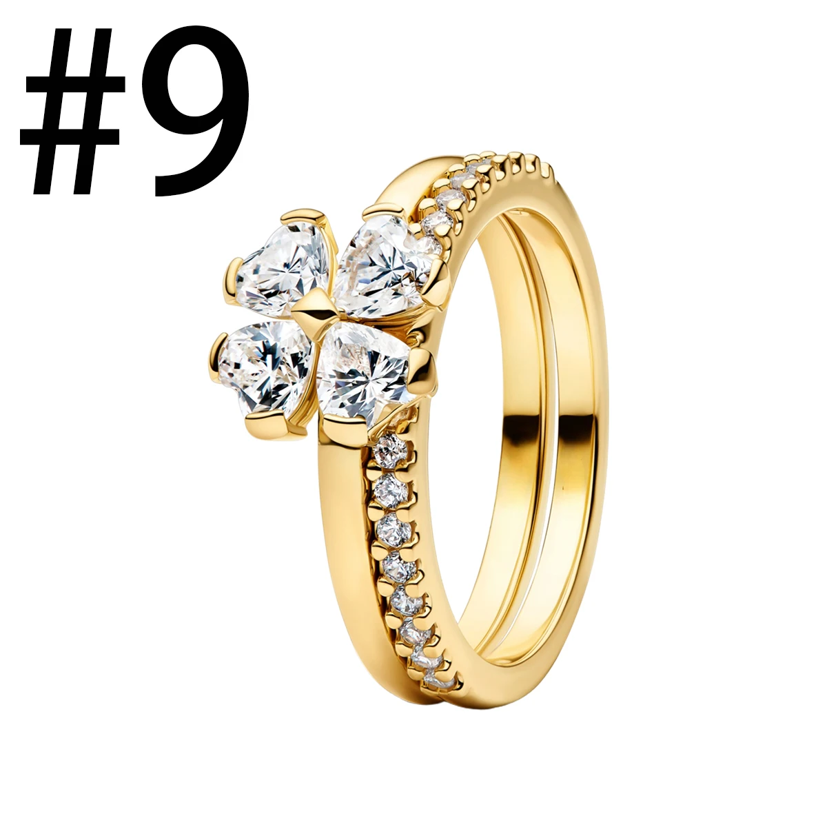 Nieuwe 925 Sterling Zilver Vierklaverblad Bloem Oor Stud Ring Hanger Kraal geschikt voor DIY Dames Armbanden Kettingen Sieraden Cadeaus