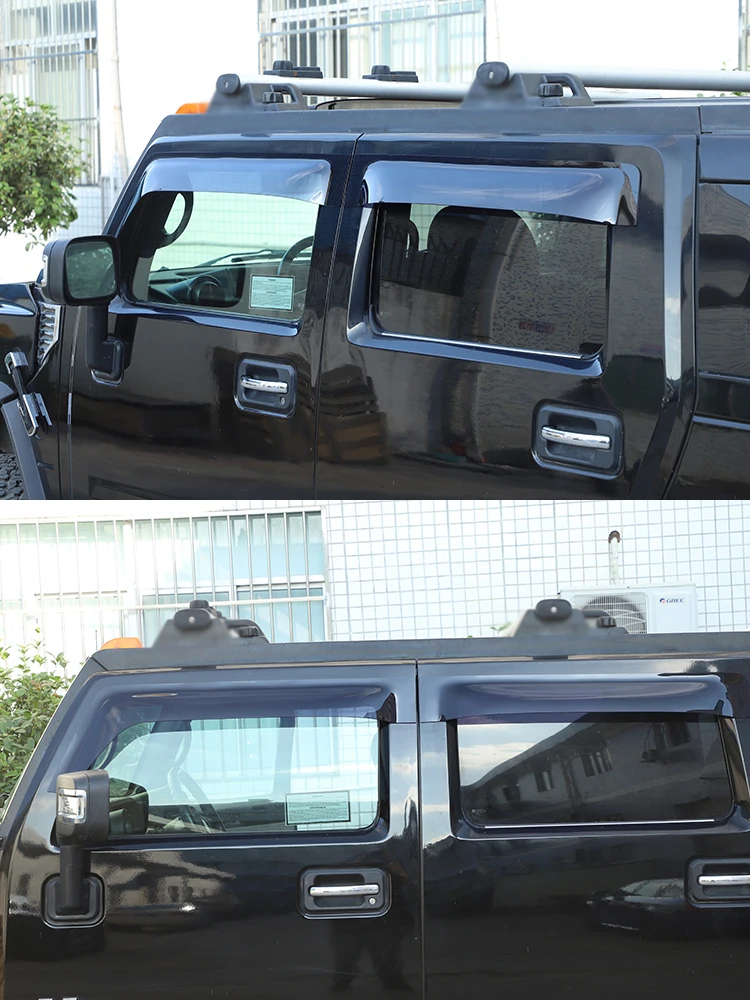 Side Window Visor For Hummer H2 2003-2009 Weather Shields Sun Rain Deflector Guards Auto Accessories