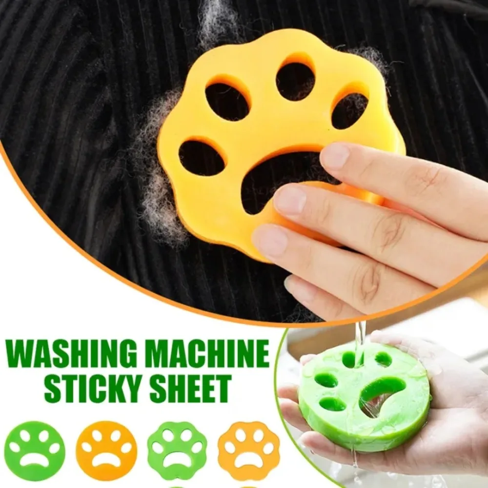 4/1pcs Soft Silicone Hair Remover Reusable Washing Machine Sticker Brushes for Pet Cat Dog Fur Collector Laundry Dryer Catcher