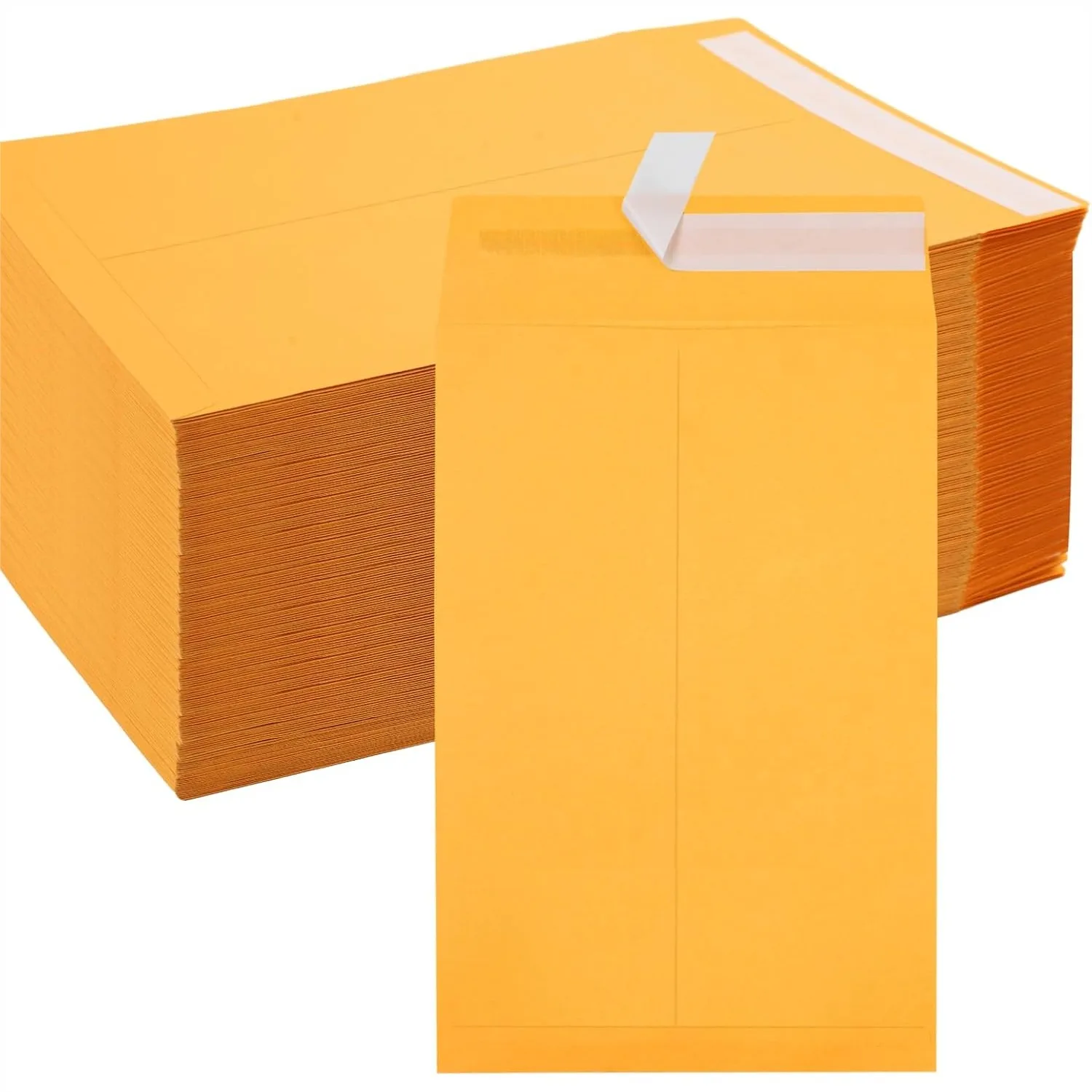 6x9 Envelopes Self Seal, Yellow Kraft Envelopes for Mailing Letters, Documents, Photos, Invitations, 48 Pack