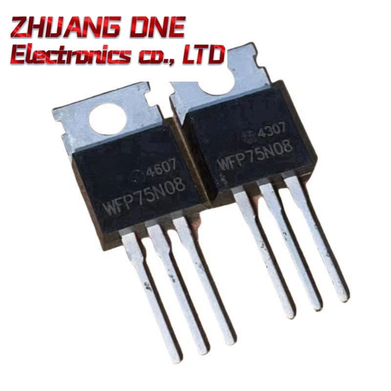 10 unids/lote Wfp75n08 75n08 TO-220 Transistor de efecto de campo 75a80v PN Spot