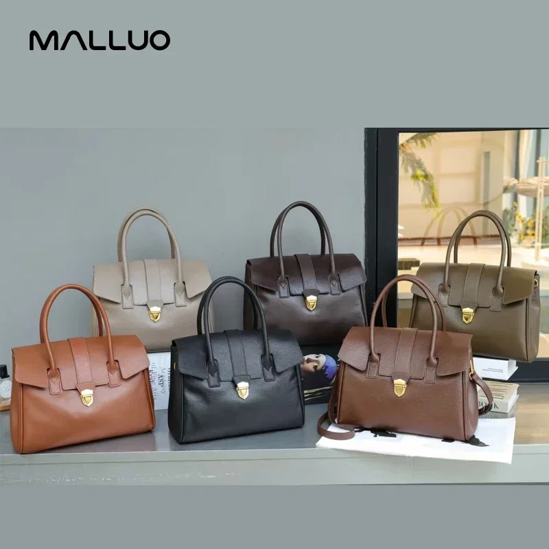 المرأة البقرة الجلدية الحقيقية الكلاسيكية حقائب كتف السيدات جلد البقر الطبيعي حقيبة الإناث تصميم غير رسمي الفاخرة التنقل حقيبة يد لسيدة