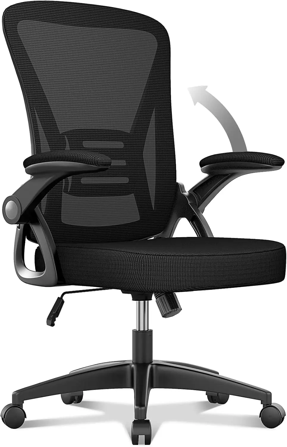 Office Chair Ergonomic Desk with 90° Flip-up Armrest Lumbar Support, Height Adjustable Chair, Executive Swivel Computer