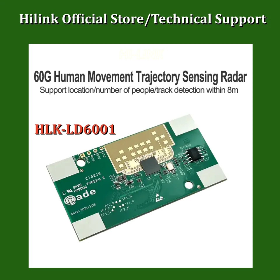 

New Hi-Link original HLK-LD6001 60GHz Millimeter Wave Radar Module 8m Multi-target Human Trajectory Tracking 4T3R