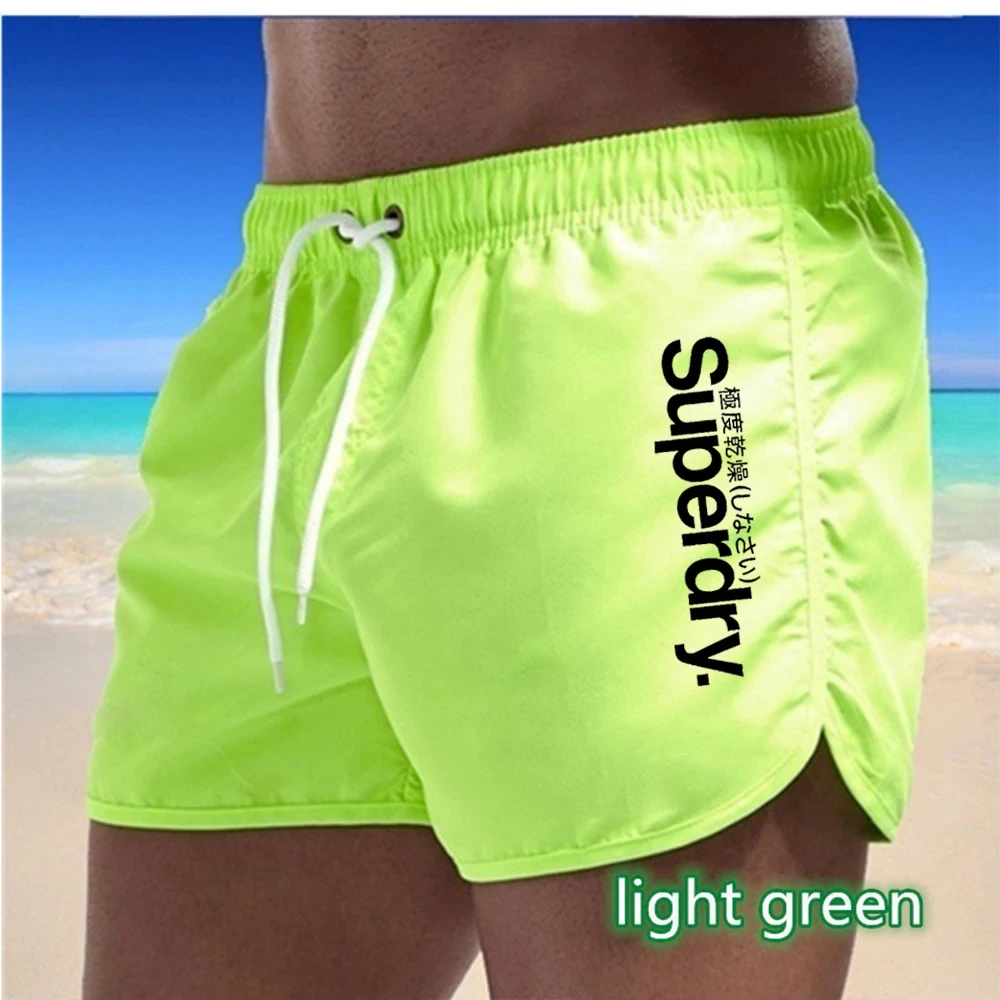 New men's quick drying and breathable beach swimming pants with multi-color printed sports and fitness shorts for external wear