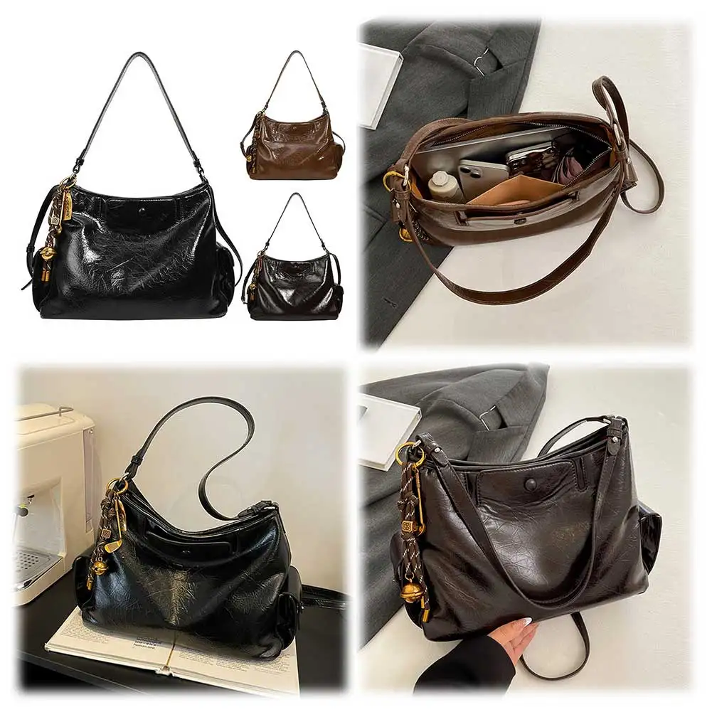 

Женская повседневная сумка через плечо из искусственной кожи, ретро-сумка через плечо, универсальная сумка-слинг для путешествий, покупок, работы, свиданий