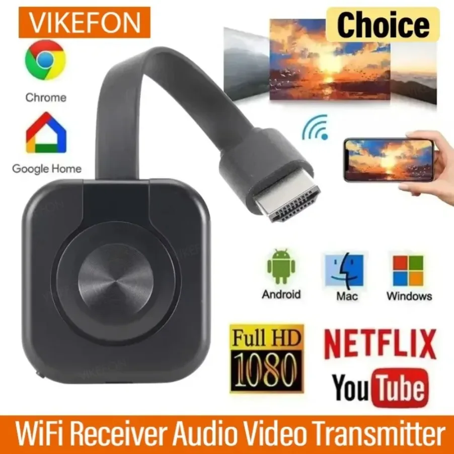 واي فاي HDMI-متوافق مع جهاز إرسال الفيديو جهاز عرض الهاتف النسخ المتطابق شاشة عرض محول لنظام iOS أندرويد جهاز استقبال التلفزيون الكمبيوتر