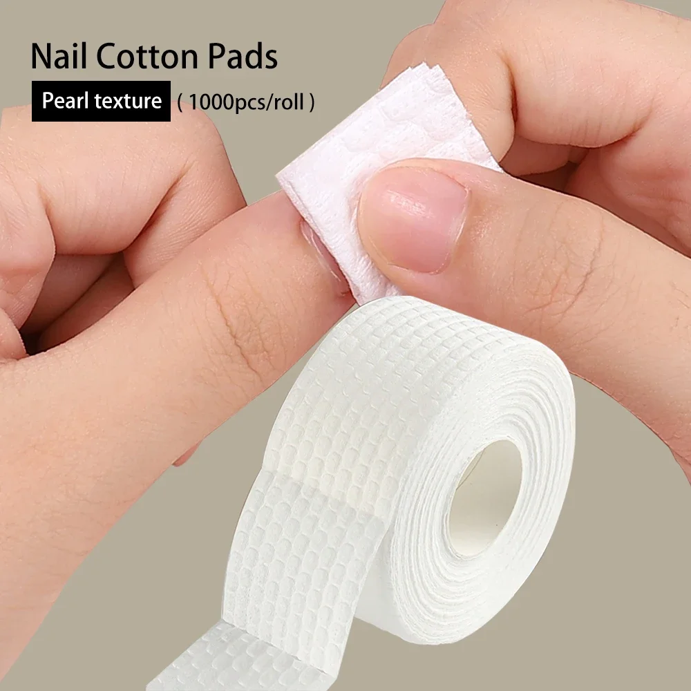 

1000Pcs/Roll Nail Cotton Wipes UV Gel Nail Tips Polish Remover Cleaner Lint Paper Pad Soak Nail Art Cleaning Manicure Tool