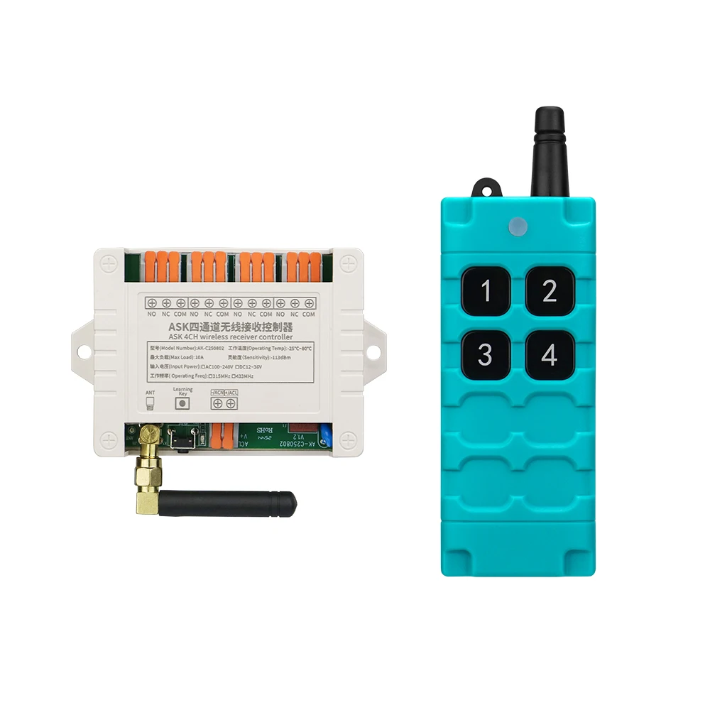433mhz DC12V 24V 36V  relay switch  RF Wireless Remote Control   Receiver   Transmitter Electric bicycle/Fan/Motor/lighting