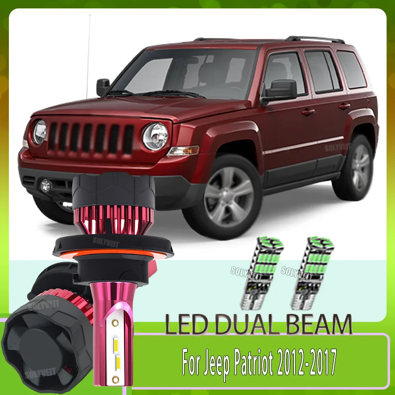 

Встроенный бесшумный охлаждающий вентилятор, высококачественная светодиодная лампа 9008/H13 с двойным дальним/ближним светом для Jeep Patriot 2012-2017 годов выпуска