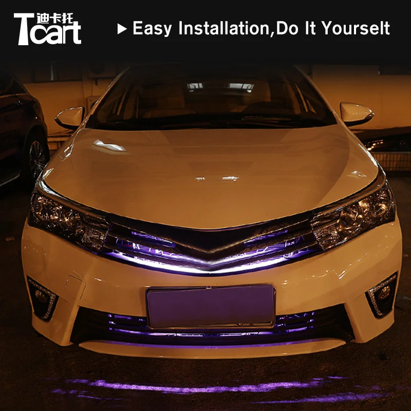 

Tcart Car Accessorie Intake grille dynamic led RGB 7Color lights For Toyota avensis t25 land cruiser prado 150 prius chr corolla