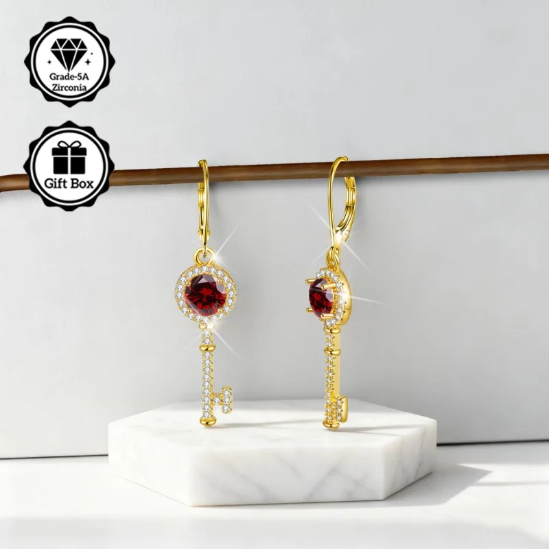 

LAMVOICE jewelry for women/earrings with 2 carat zirconia Hypoallergenic hook earring christmas gift for high quality jewelry