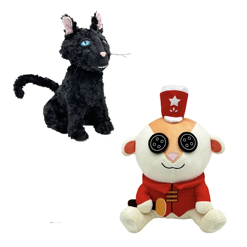 

Coraline Cat Plush Black Soft Stuffed Toy Cuddly Doll Cute Gothic Spooky Gift For Kids Teen Women Halloween Party Table Decor