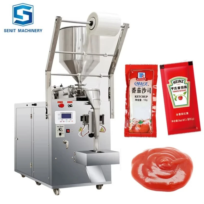 Small Automatic Paste Sachet Packing Machine for Tomato Sauce Ketchup Honey Food Packaging