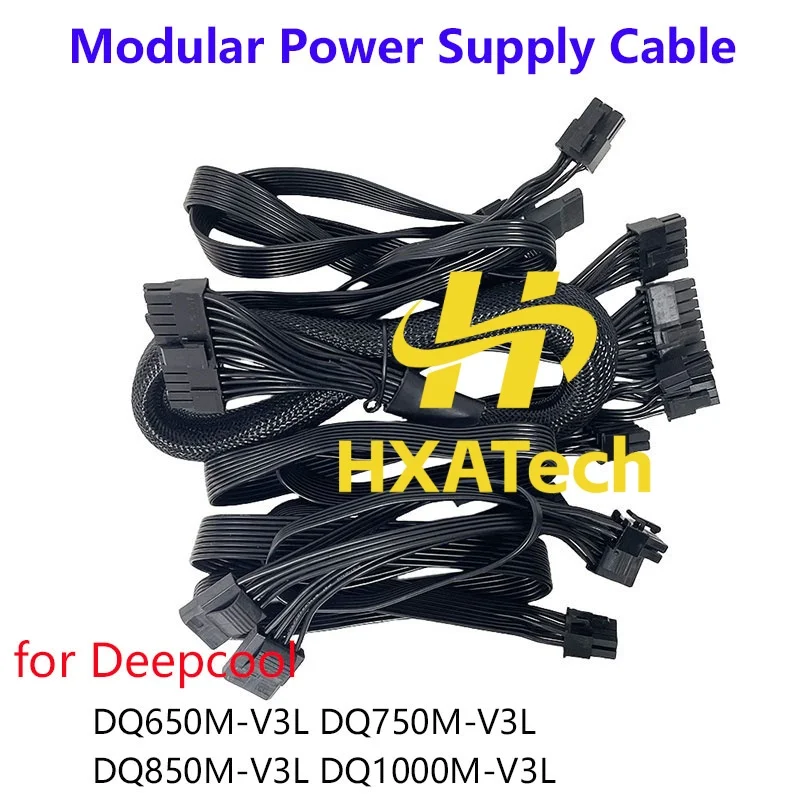ATX 24pin CPU 8pin PCI-E 8pin 6+2p SATA Power Cable for DeepCool DQ650M-V3L DQ750M-V3L DQ850M-V3L DQ1000M-V3L