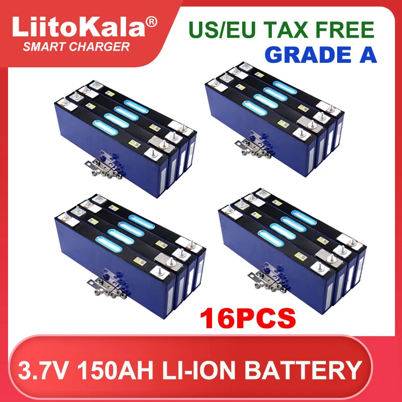 

16x New 3.7v 150Ah Lithium battery 4.2v Power cell for 3s 12v 24v electric vehicle Solar Wind Large single Grade A Tax Free