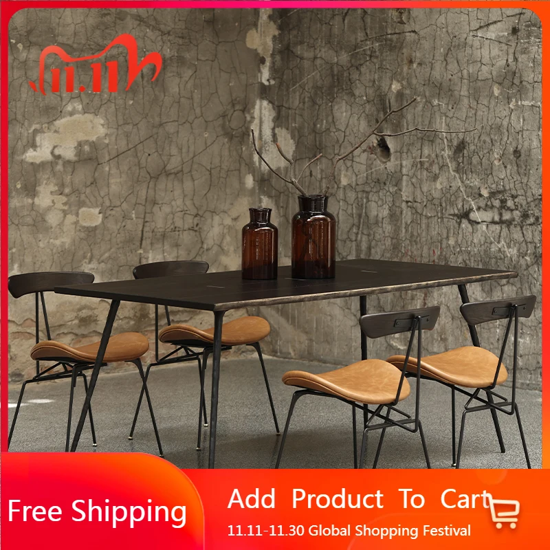 

American Leather Chair Vintage Iron Luxury Living Room Modern Creative Chair Unusual Aesthetic Bancos De Bar Lounge Furniture