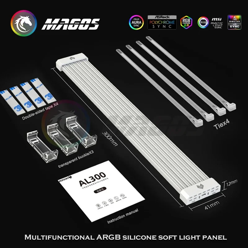 CoolMoon PC Case GPU Cable de extensión Cable 8PIN/24PIN Streamer Rainbow Neon Extender 5V 3Pin AURA