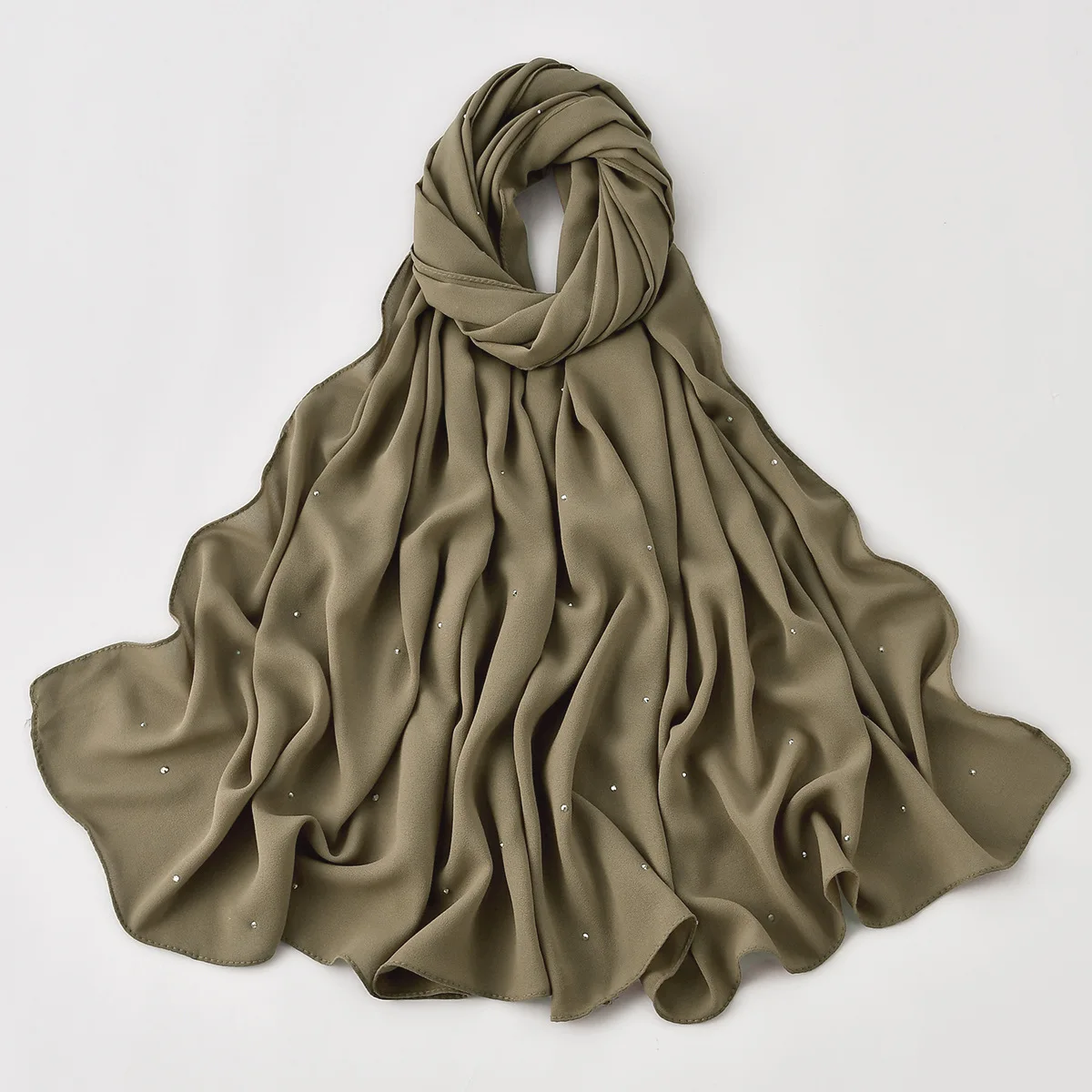 

Bubble Pearl Chiffon Scarf Muslim Hijab Women Scarves Shawl Wrap Turban Veil Bandanas Headband Bufanda Foulard Turbante Mujer