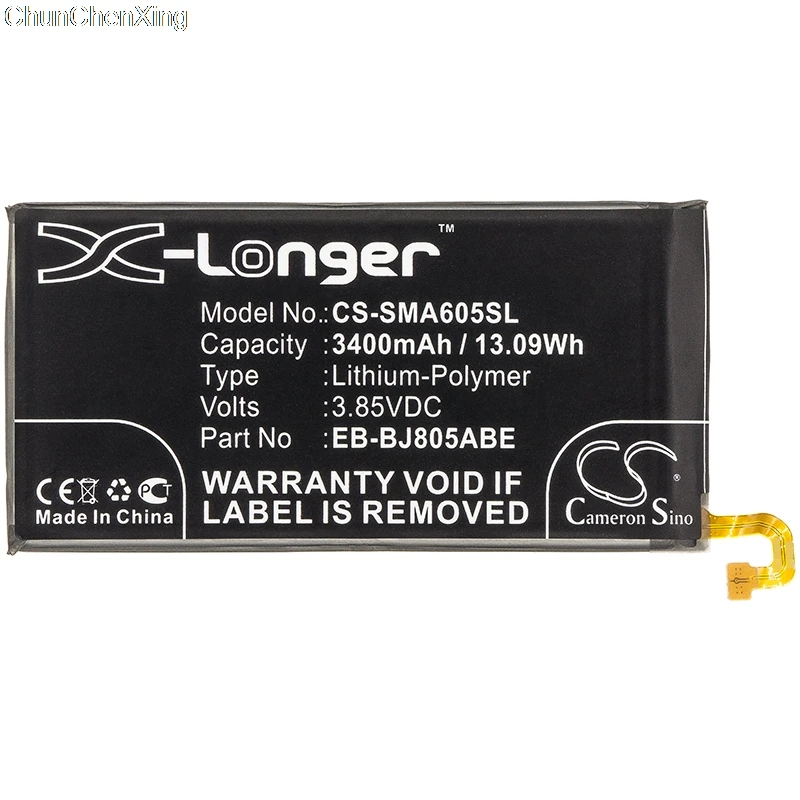 OrangeYu 3400mAh Battery EB-BJ805ABE for Samsung Galaxy A6 Plus 2018 Duos,alaxy A9 Star Lite,SM-A605FN,SM-A605FN/DS,SM-A605K