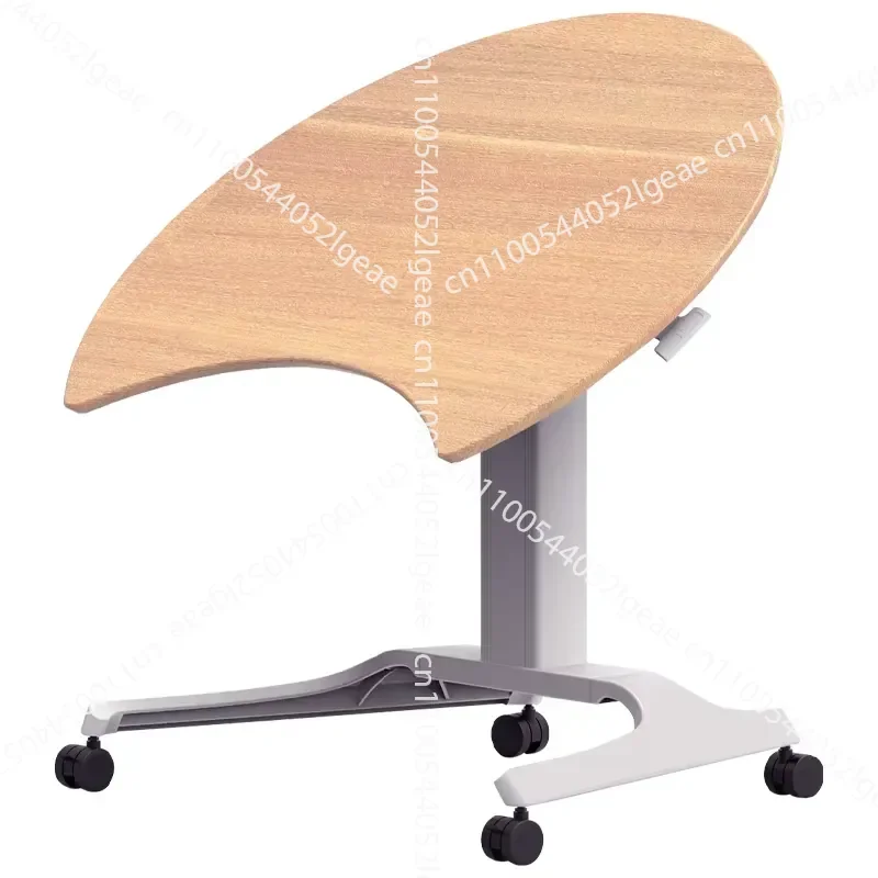 Custom Round Height Adjustable Sit To Stand Table Lift Flip Pneumatic Air Spring Lifter Mobile Painting Table