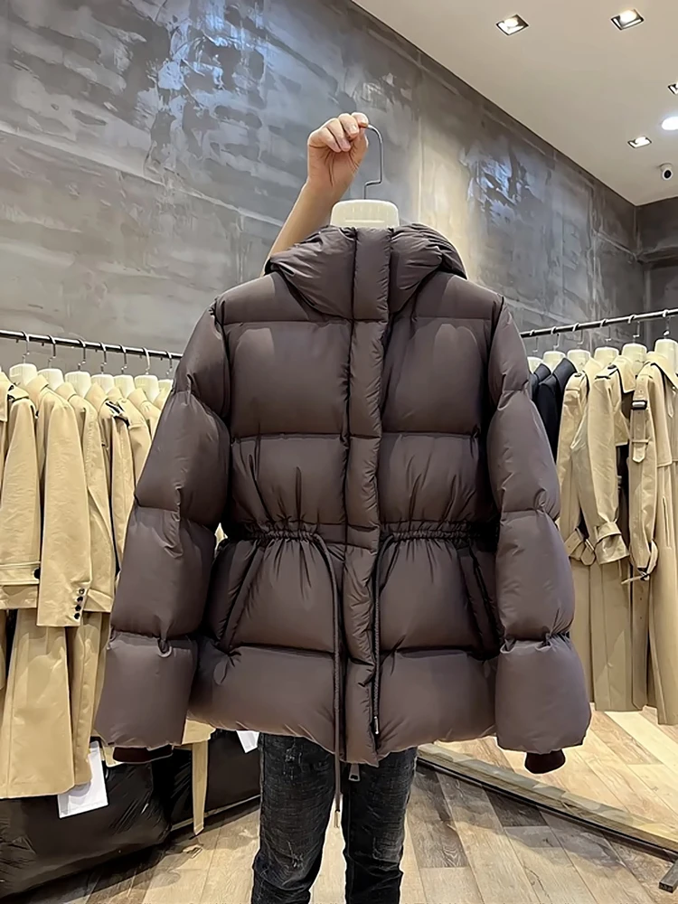 เสื้อโค้ทผู้หญิง Thiened Bread Sle รุ่น Jaet ความยาวปานกลาง อุ่นสบาย ดีไซน์ทันสมัย สไตล์ลำลอง ปิดด้วยซิป เหมาะสำหรับฤดูหนาว