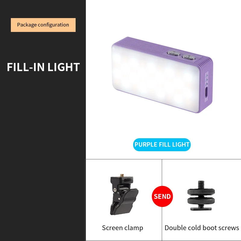 Rechargeable Camera Video Light 5000mAh 2500K-9000K Smartphone Vlog Light Fill Light Youtube