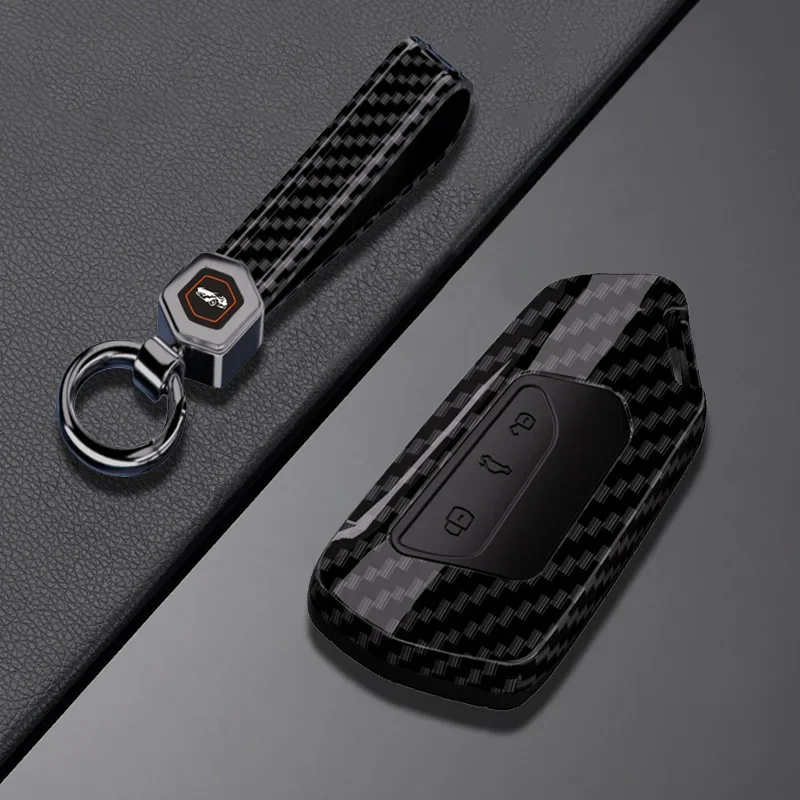 ABS Car Key Case Cover For VW Volkswagen Golf 8 MK8 ID.3 ID.4 Cupra Skoda Octavia A8 SEAT Leon MK4 2020 2021 Formentor Tarraco
