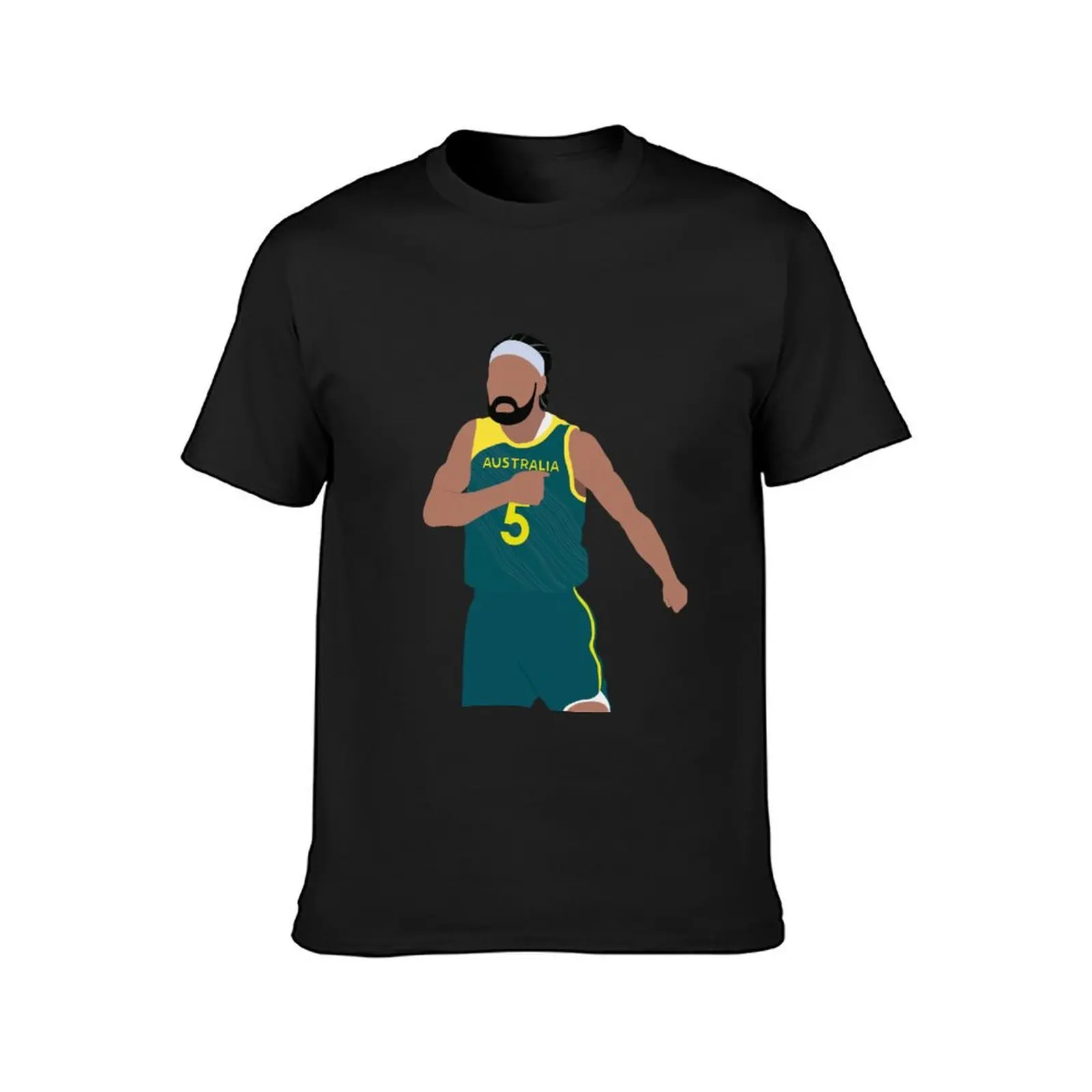 Patty Mills T-Shirt customs design your own sports fans Short sleeve tee vintage mens graphic t-shirts pack