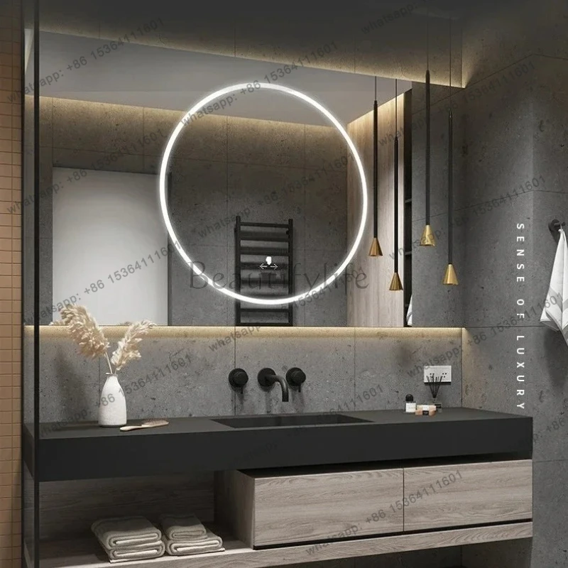 yj57 Cabinet High End Smart Mirror Cabinet Slate Ceramic Integrated Washbasin Bathroom Vanities Bathroom Furniture