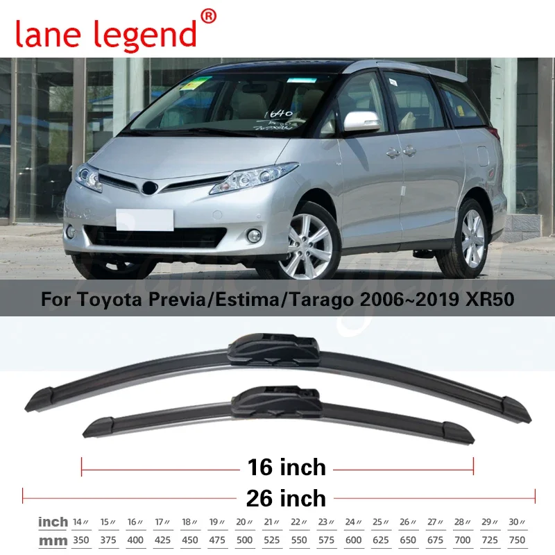 Car Wiper Blade for Toyota Previa 50 2006~2019 XR50 Estima Tarago Windscreen Windshield Wipers Car Accessories 2007 2008 2018