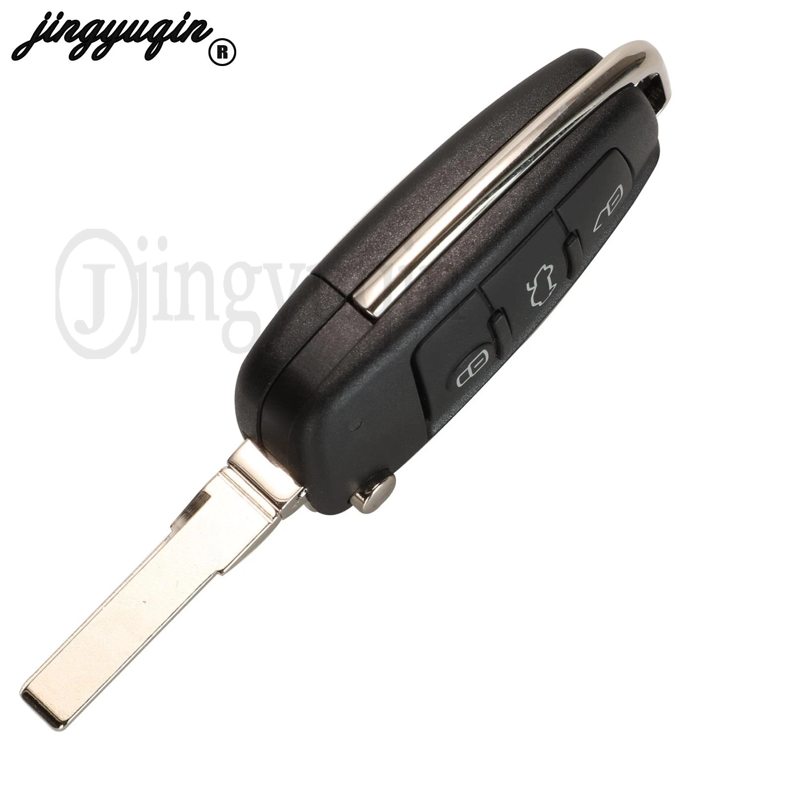 jingyuqin 3 Buttons 433Mhz MQB48 for Audi A3 KeylessGo / Semi Intelligent Folding Flip Smart Remote Car Key Fob Replacement