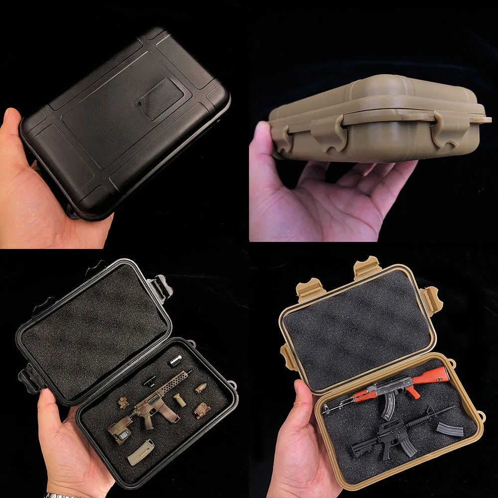 

Black/Sandy Color 1/6 Scale Suitcase Weapon Box Equipment Storage Box Model Scene Accessories for 12'' Action Figure