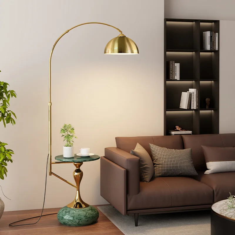 Salón, lámpara de pie, premium, sofá, lámpara de pesca, mármol