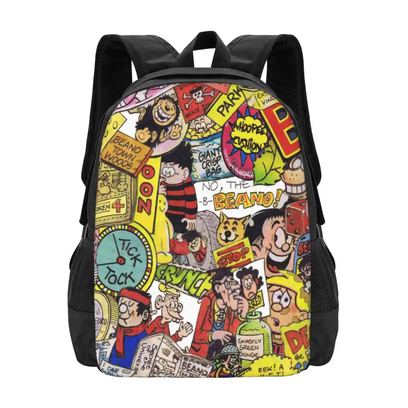 Beano Hot Sale Backpack Fashion Bags Beano Dennis The Menace Gnasher Roger The Ivy The Terrible Comics Annuals Collage